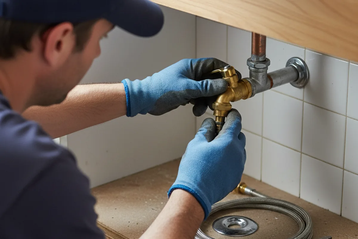 Shutoff valve and fitting work during Emergency Plumbing in Winchester